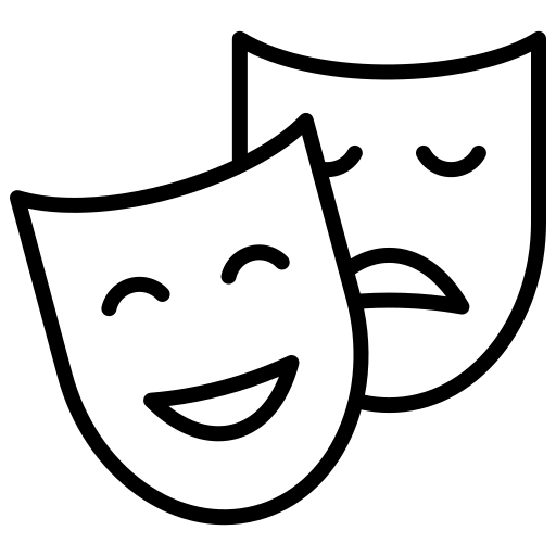 Entzündungsheil - Energieheilerin - glückliche und traurige Maskenikone