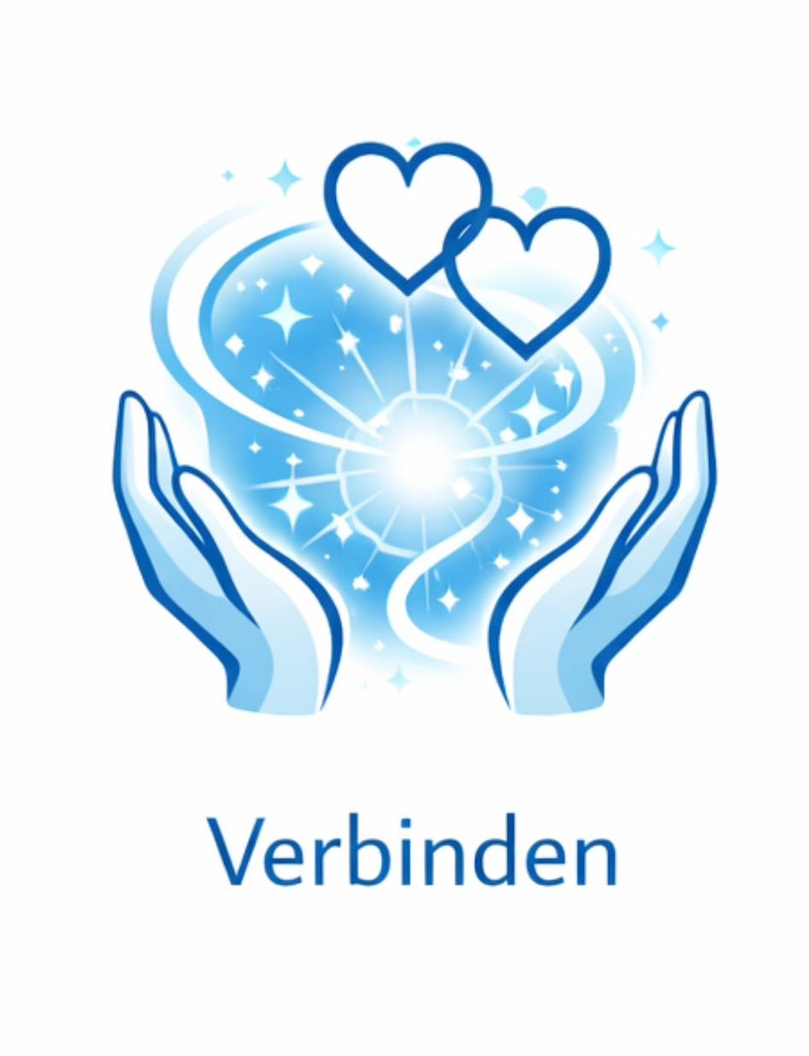 Entzündungsheil – Energieheilerin – Illustration, die Achtsamkeit, Bewusstsein und geistige Klarheit symbolisiert, mit Händen, die Herz und Licht halten